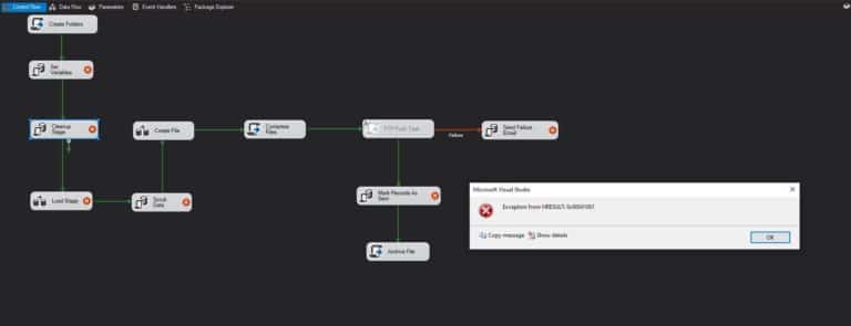 Exception Visual Studio