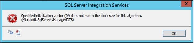 Specified initialization vector (IV) does not match the block size for this algorithm.